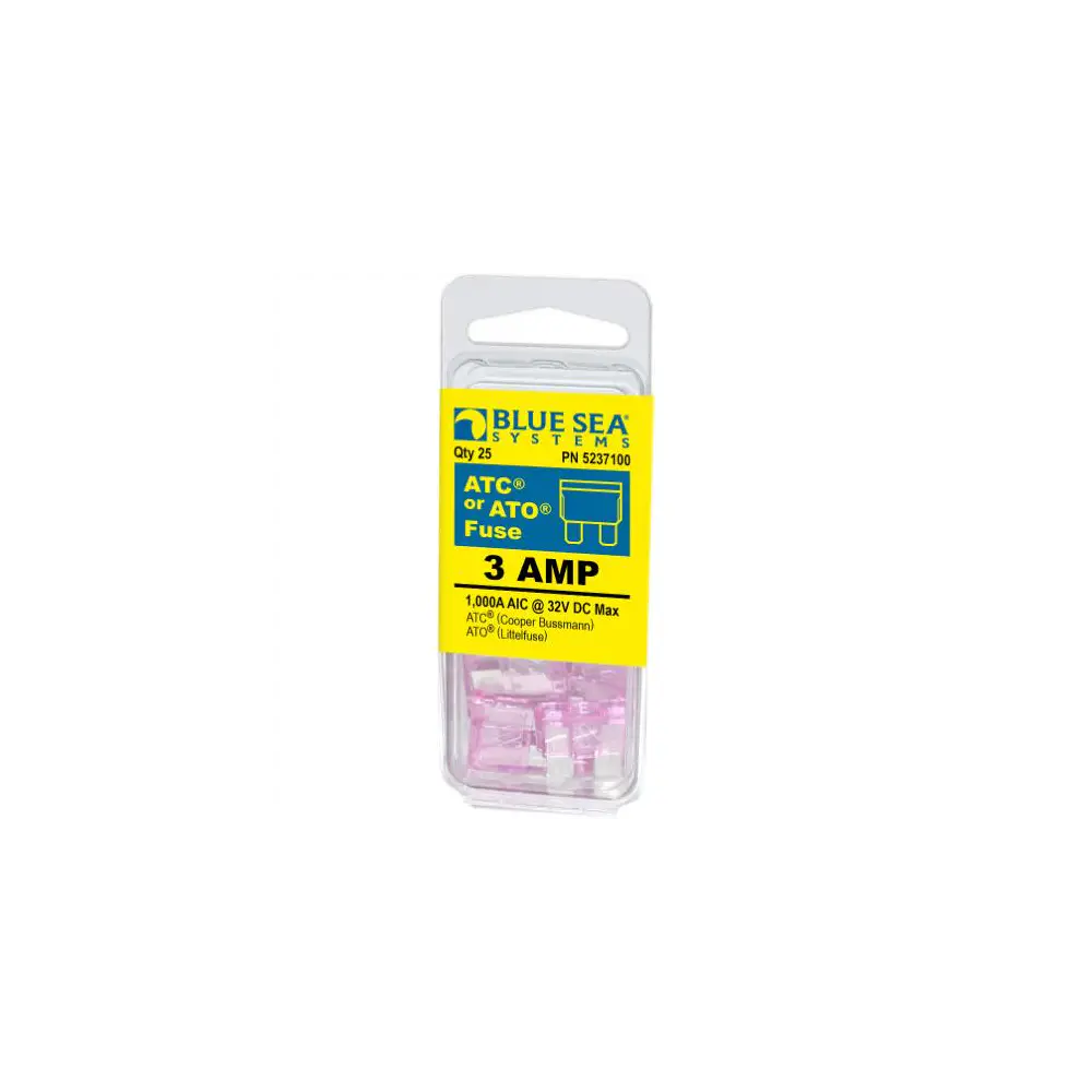 ATO/ATC Blade Fuse - 3 Amps/32 Volts DC - Pack Of 25 - BLS5237100-BSS